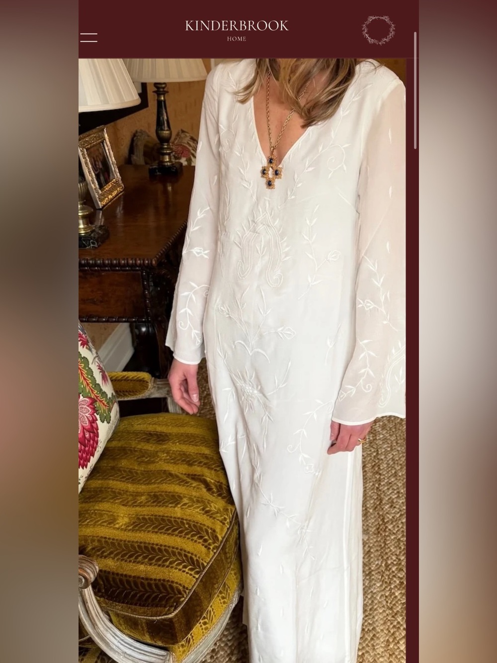 White Embroidered Maxi Dress